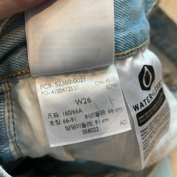 Levi’s Wedgie Button Fly Cutoff Denim Shorts Size 26 - Picture 7 of 10